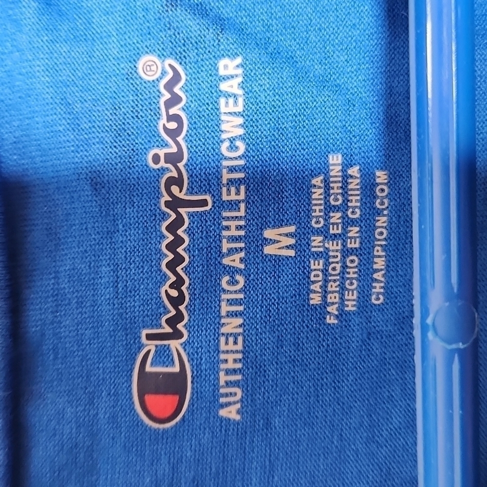 Champion Royal Blue Logo Print T-Shirt Size M NWT - Picture 6 of 9